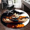 1pc Dragon Ball Z Goku Round Carpet - Anime Cartoon Design Chair Mat, Non-Slip Rug for Office, Home Decor, Living Room