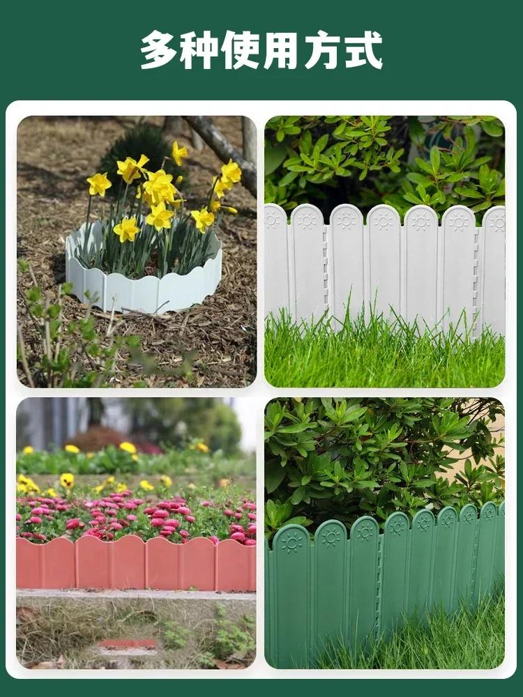 Clôture de Jardin Extérieur Cour Balcon Pot de Fleurs Séparation Décoration Plastique Assemblable Anticorrosif Panneau de Soutien Clôture