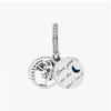 Pandora Blue Galaxy   Tree Double Pendant Dangle Silver Charm 799645c01