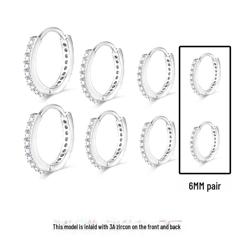 Einfache Diamant Zirkonia Creolen - Klassisch, Bequem und Verkaufsschlager