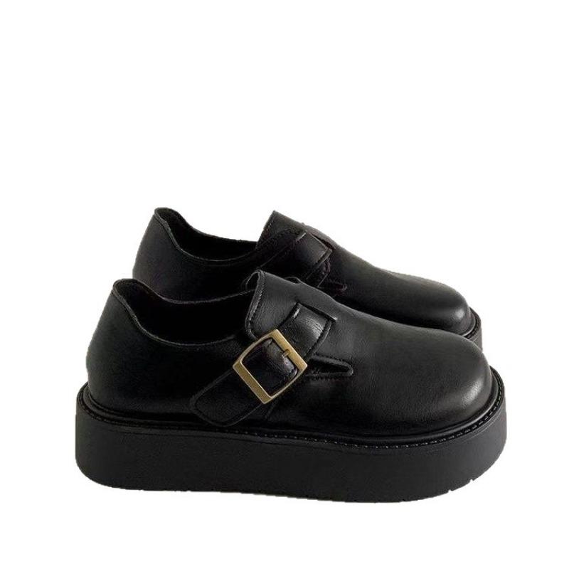 Fashion commuter platform small leather shoes women's new autumn versatile skirt height-increasing Mary Jane shoes