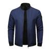 Cappotto Leggero da Uomo Giacca Elegante da Uomo con Collo Rialzato Chiusura a Zip Tasche Cappotto Casual Primaverile da Uomo Morbido per l'Autunno