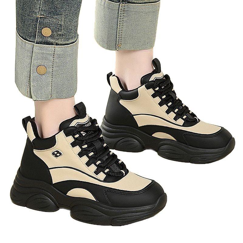 Shoes platform dad shoes 2025 new spring and autumn women's shoes versatile and popular spring and autumn height increase casual sports shoes