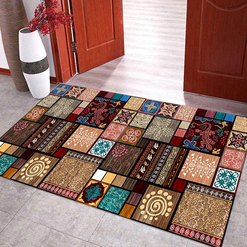 Retro etnický styl koberec vstupní rohožka do dveří obývací pokoj ložnice koberec ke konferenčnímu stolku protiskluzová oděruvzdorná rohožka ke dveřím