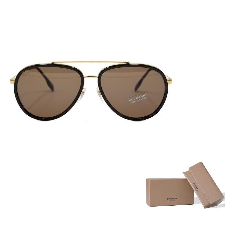 Burberry B. STRIPE Modern Aviator Sunglasses 3125 Men's