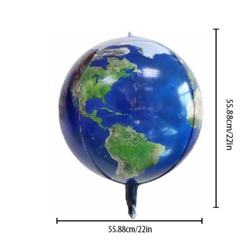 

Четыре 22-дюймовых 4D шара из алюминиевой пленки в виде Земли, подходящих для украшения на день рождения, вечеринок и встреч с друзьями