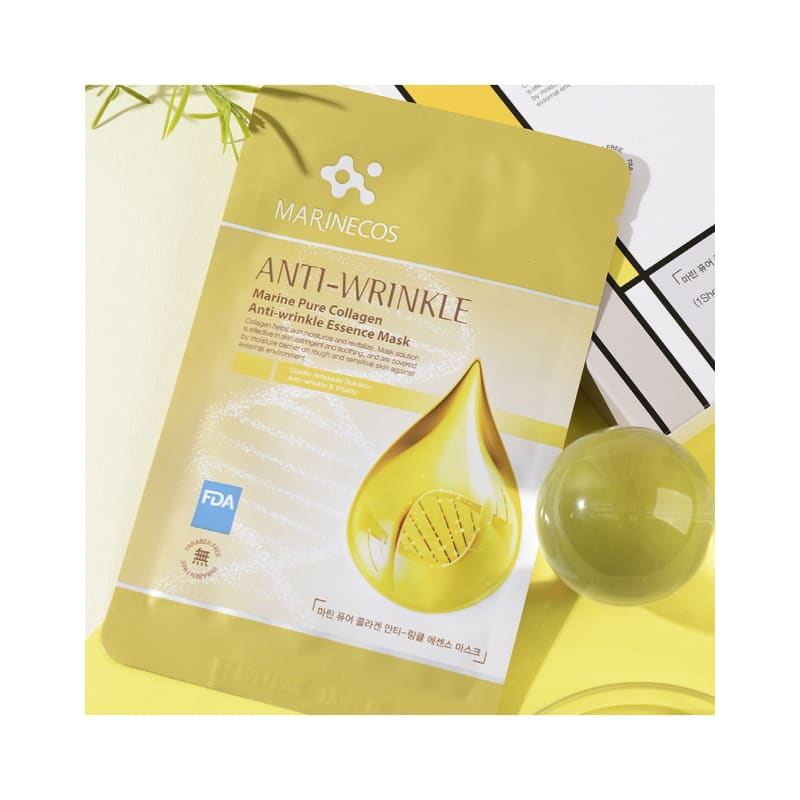 Marine Pure Collagen Mask (Anti-Wrinkle) + Marine Collagen Sun Block Stick