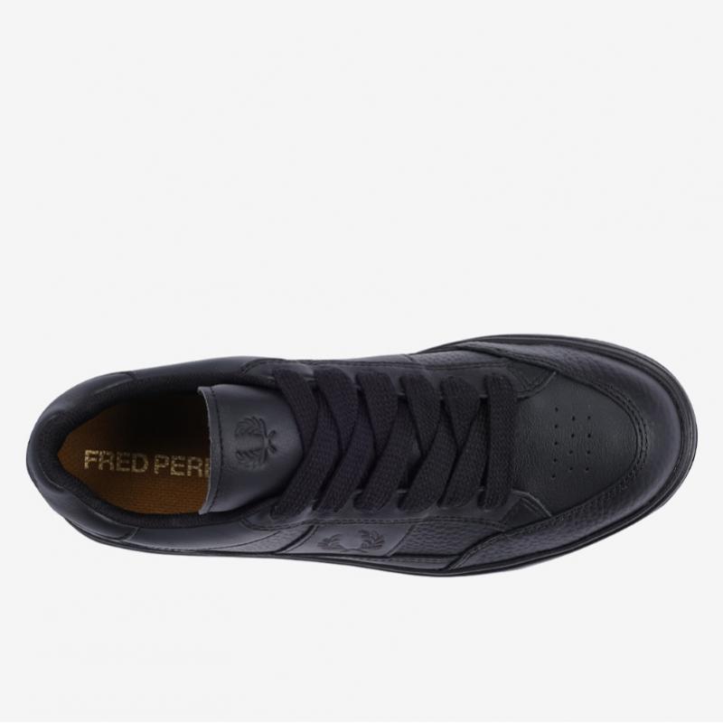 Fred Perry Men S Thick Lace Point Leather SneakerS B440 Textured Leather