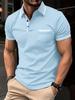 Polo de Verano para Hombre con Bloque de Color y Logo Estampado - Estilo Casual Europeo y Americano
