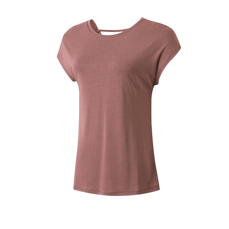 

Women s European & American Short-Sleeve Loose Fit Sports Top - Plus Size Yoga & Running Cover-up Small