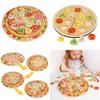 Jeu éducatif interactif pour parents et enfants, jouet à empiler en bois multicouche en forme de pizza pour enfants