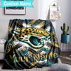 Custom Name Blanket Jaguars Team Spirit Blanket Bedding Blanket for Travel, Camping, Living Rooms, Offices, Sofas, Fan Christmas Gift