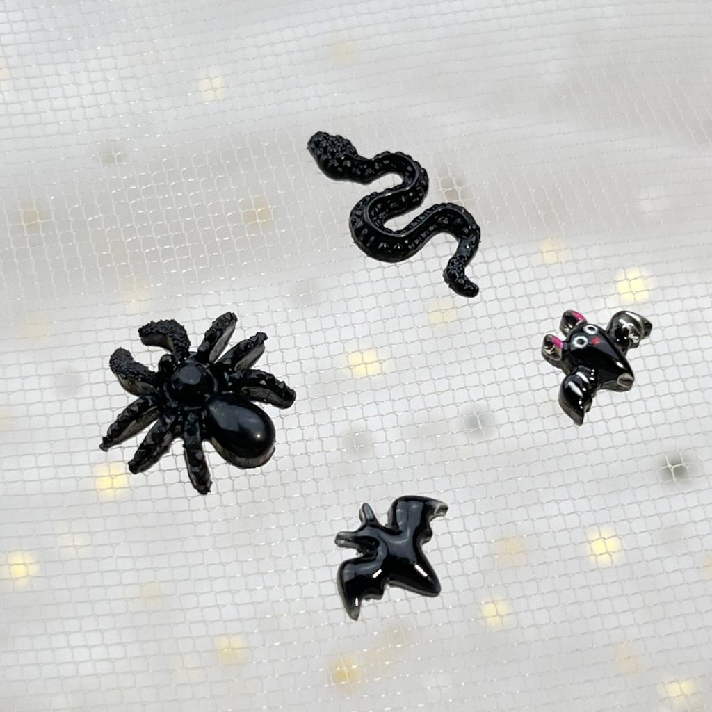 Halloween  Nail Accessories Dark Style Cartoon Resin Accessories Handmade DIY Nail Decoration,Wearing Accessories