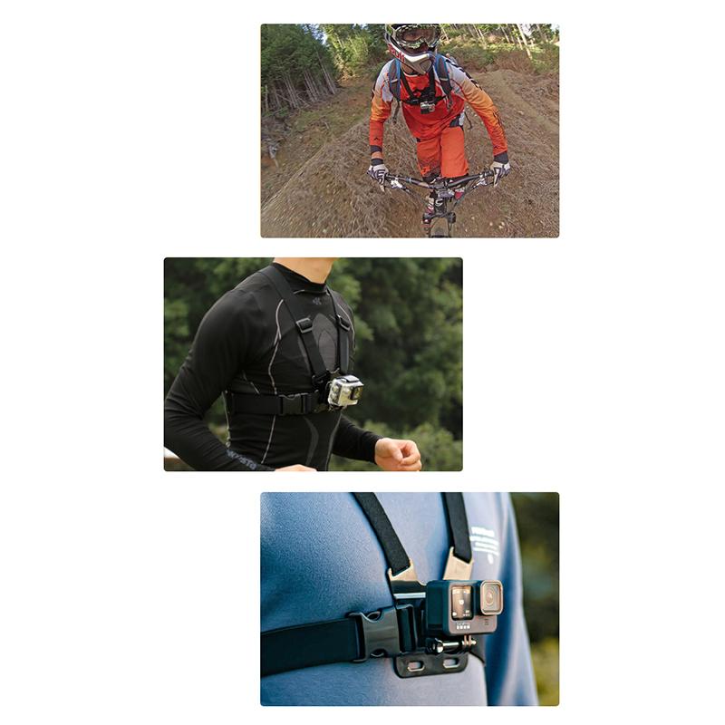 Cameras Chest Harness Set Length Adjustable Breathable Elastic 5 In 1 Smartphone Chest Mount for
