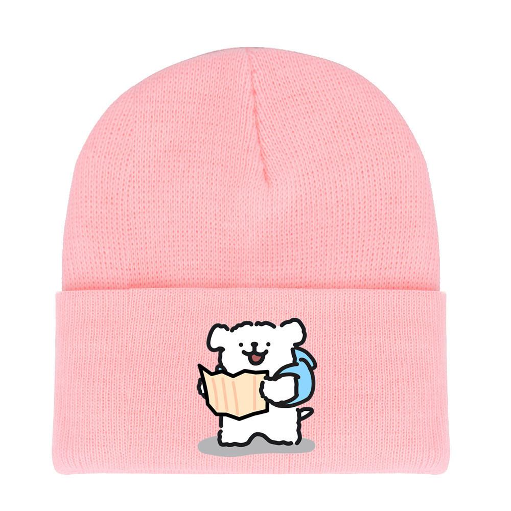 Winter Maltese Knit Hat With Printed Design For Men Women Casual Weather Cold