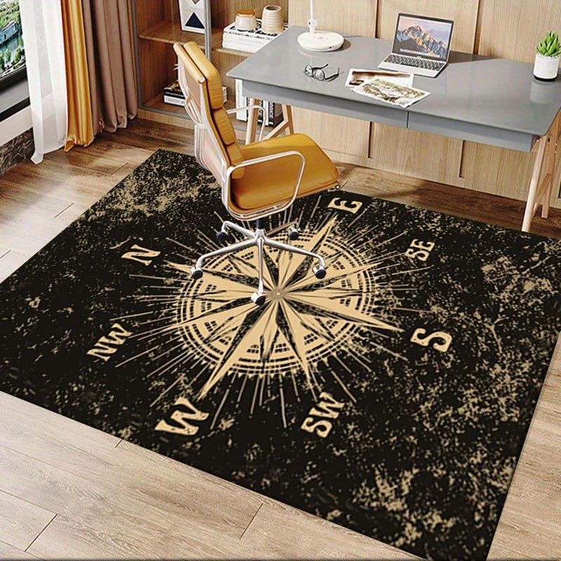 Vintage Compass Rose Wall Art Print PosterOffice Mat Home Decor Office Desk Chair Rugs Chair Carpet for Office Chair Mat Gift For Halloween