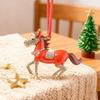 Pony Vánoční ozdoba Kamínková Zvěrokruh Kůň Přívěsek pro Dekoraci Stromku Třpytivý Sváteční Přívěsek Kůň pro Štěstí Tématická Dekorace