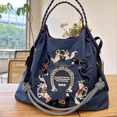 Gao Yuanyuan's Eco-friendly Horse Embroidered Shoulder Bag