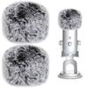 Nezyo 2-Piece Microphone Furry Windscreen Wind Muff, Furry Windscreen Muff, ASMR Microphone Cover, Fuzzy Microphone Pop Filter Compatible with Blue Ye