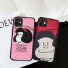 Popular Cartoon M-Mafalda Phone Cases For IPhone 16 15 14 Plus 13 12 11 Pro Max Matte Oft Bumper Phone Cover