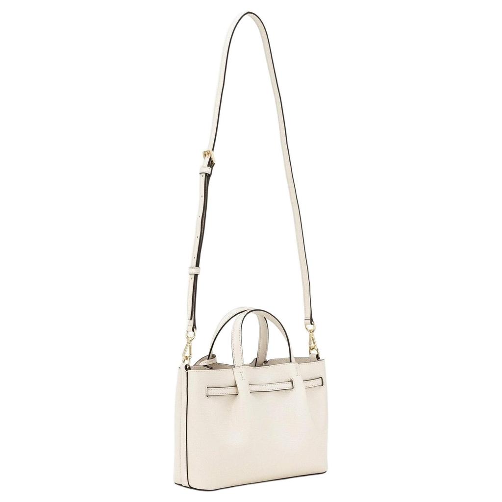 Michael Kors MK Carson Center Logo Charm Leather Tote Bag Small Women Tote Bags Beige 35S5G2ZS5T-BEI