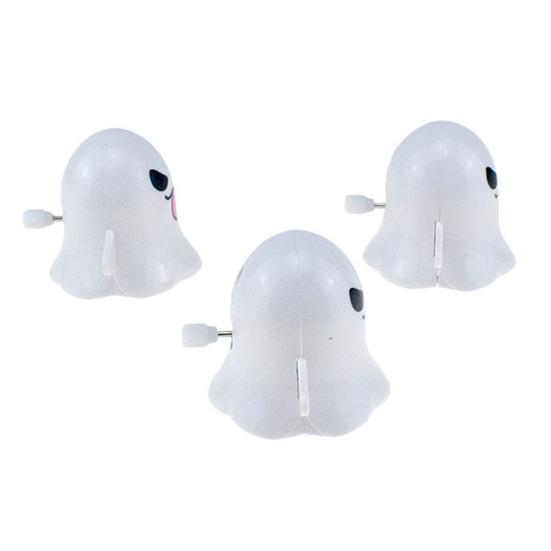 Halloween Wind-up Ghost Toy Spooky Cartoon Ghost Walking Toy Toddlers Boys Girls Spring Clockwork Mini White Ghost Toy