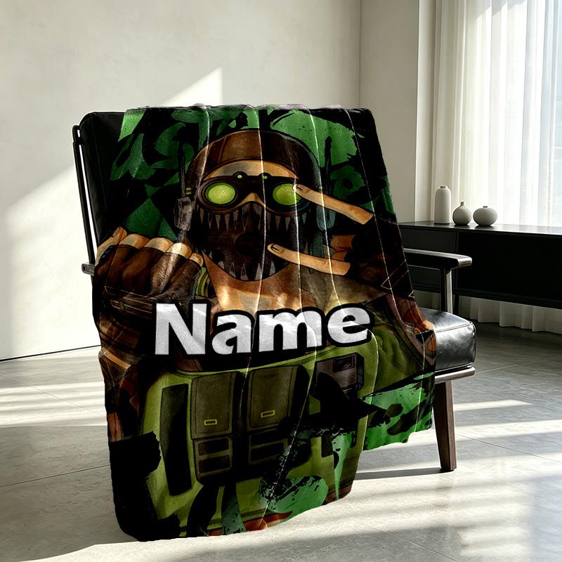 Custom Name Personalized Apex Legends Print Blanket, Home Decor, Bedroom, Sofa, Camping, Couch, Gifts for Birthday Christmas
