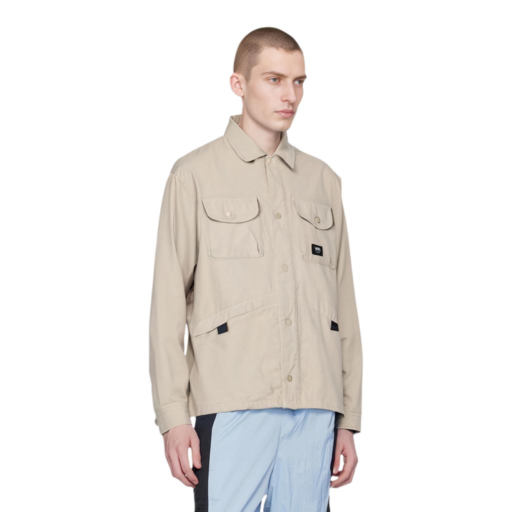 Vans Outdoor Casual Solid Color Single-Breasted Lapel Jacket Men Jackets Oatmeal VN000FBM2N1