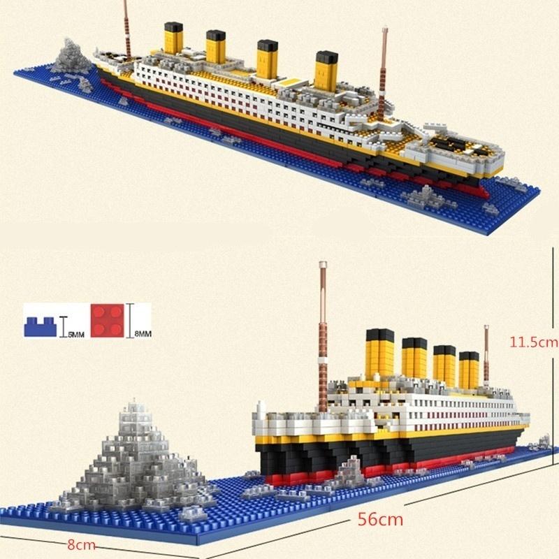 Bloque Titanic Barco Juguetes Crucero Modelo Barco DIY Bloque Titanic Barco Juguetes Crucero Modelo Barco DIY