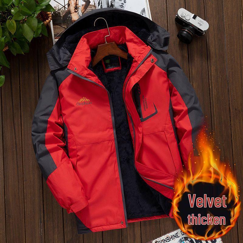 Men's Winter Plus Velvet Cotton Coat - Thick, Warm, Windproof & Waterproof Casual Windbreaker Jacket