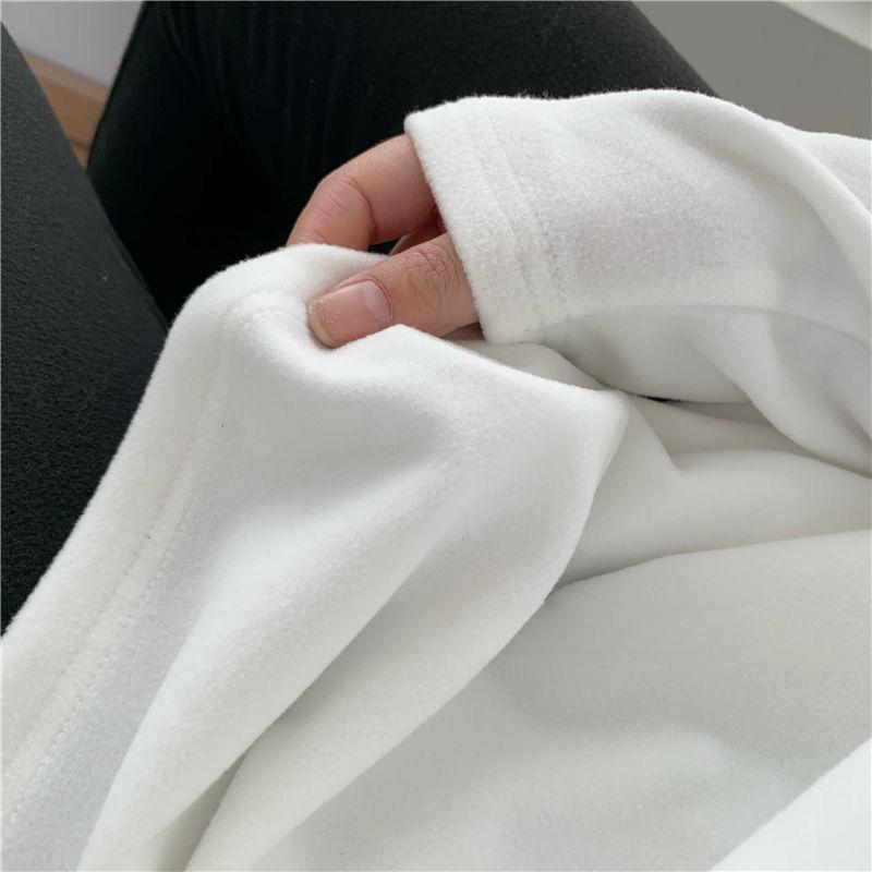 VAYLA Velvet Turtleneck Long Sleeve Tops Ladies Casual Solid Color Pullovers Undershirt Loose Autumn Winter Thin T-Shirts Fashion Women's Clothing