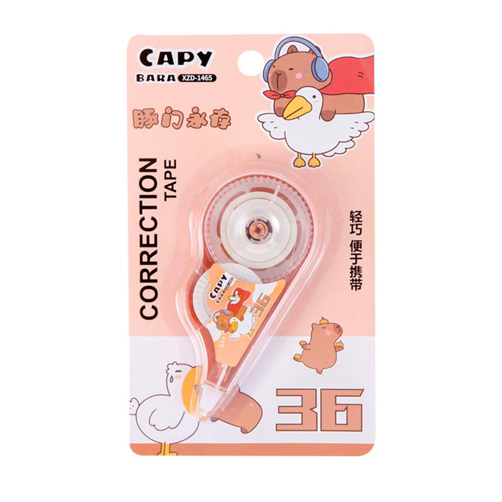 1 Piece Mini Cartoon Capybara Large Capacity Correction Tape Tools School Office Corrector Stationery Supplies