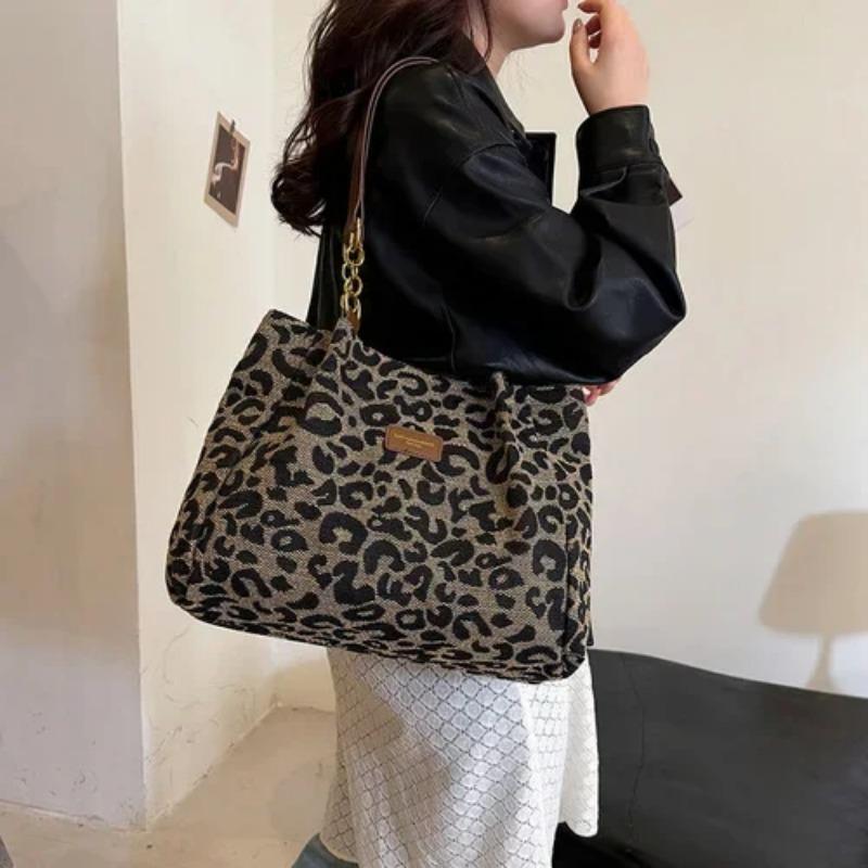 

Новые модные сумки-шопперы и дорожные сумки из холста Новые популярные женские сумки Леопардовые сумки через плечо