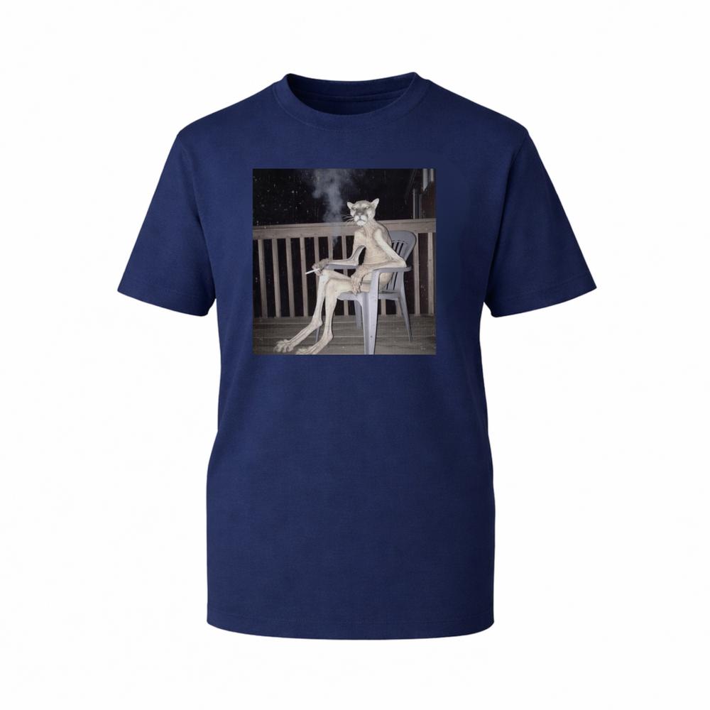 Cursed Cat Graphic TShirt Funny Cat Smoking Unisex 100 Cotton Gift TTop S