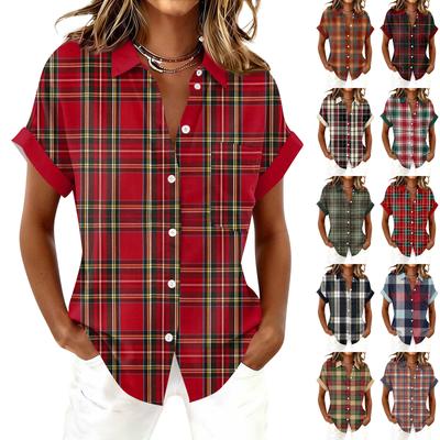 Blusa Feminina Moda Casual Manga Curta Estampada Camiseta Top