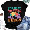 Mental Health Shirt for Women It's Okay To Make Some Mistakes Letter Print Tshirt Mental Health Gifts Tops