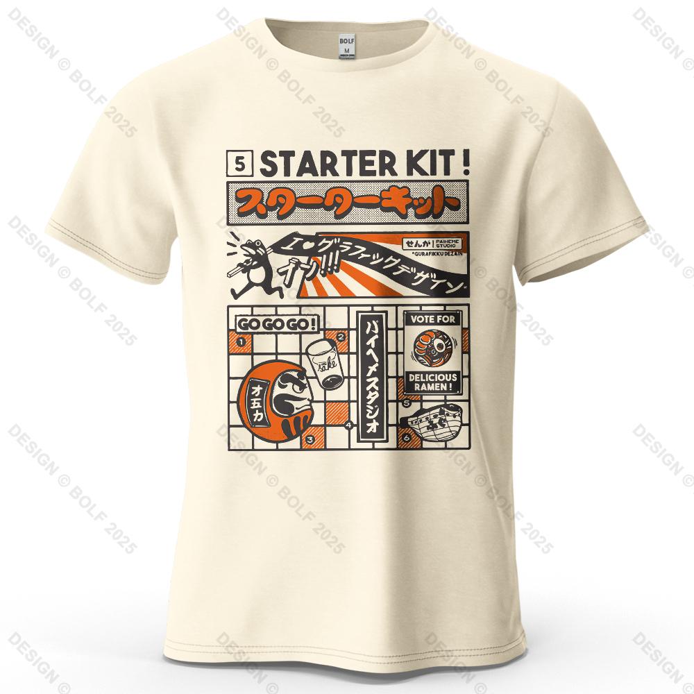 

Starter Kit Urban Printed Men s T-Shirt 100% Cotton Oversized Retro Gaming Graphic Tees for Women Tops Tees Casual Streetwear 4XL