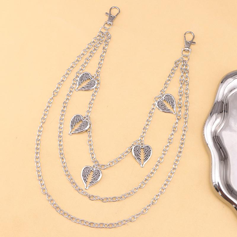 שרשרת מותן היפ-הופ פאנק רחוב לנשים גברים גותי שרשרת מותן למכנסיים רב-שכבתית שרשרת מכנסיים רב-תכליתית שרשרת מותן למכנסיים ג'ינס