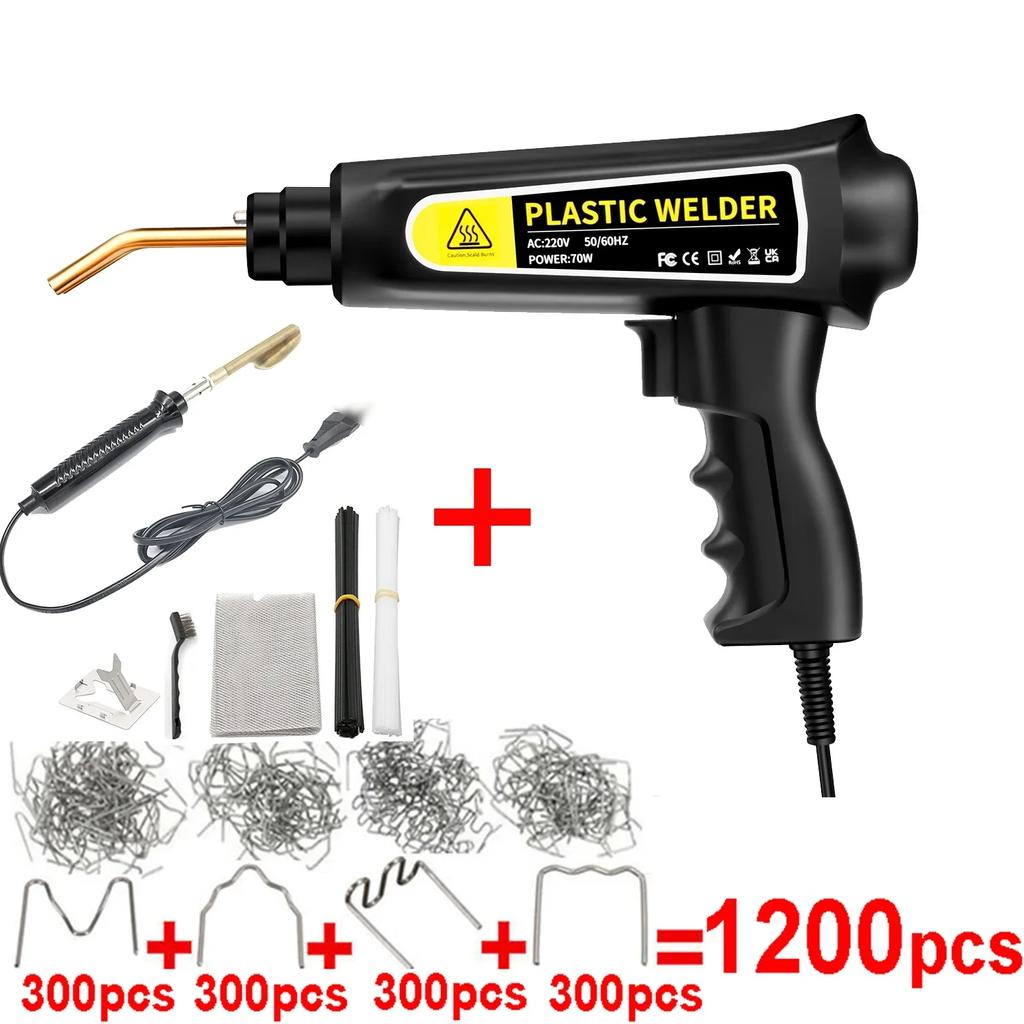 70W Plastic Welding Machine Car Bumper Repair Kit Plastic Welder Machine Hot Stapler Plastic Repair Hot Staple Gun Car Bumper