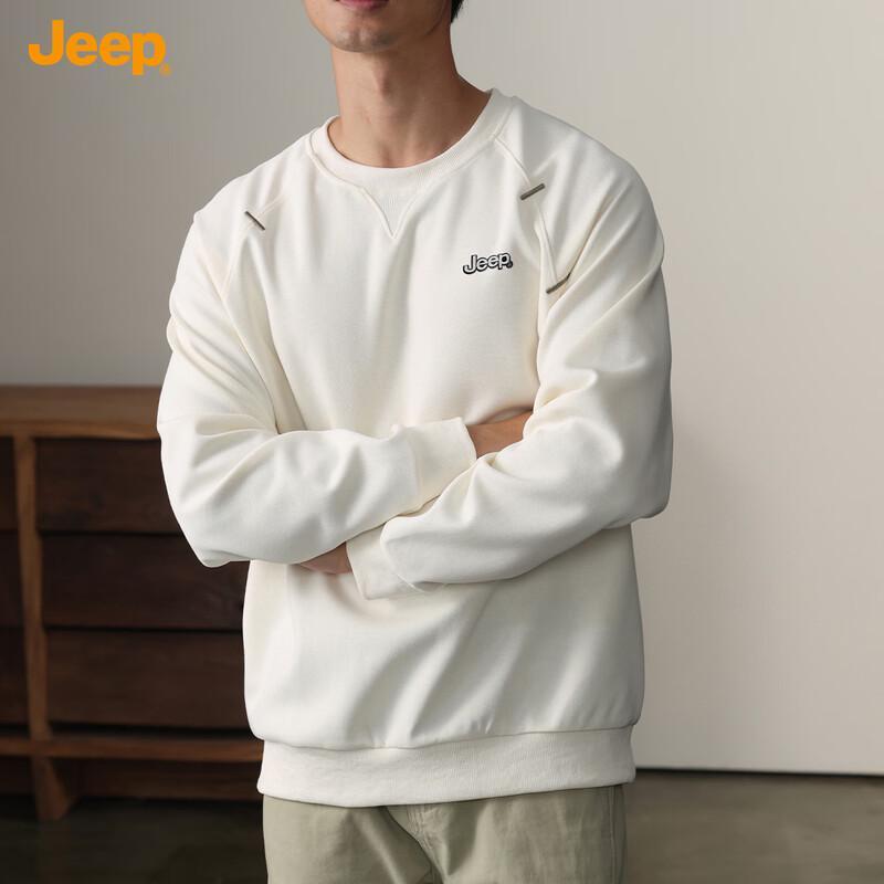 Jeep Men's Loose Fit Round Neck Sweatshirt