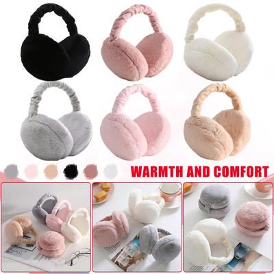 Women Winter Earmuffs Adjustable Foldable Ear Muffs Ear Warmer Girls Ear Cover For Winter Soft & Warm Earmuffs