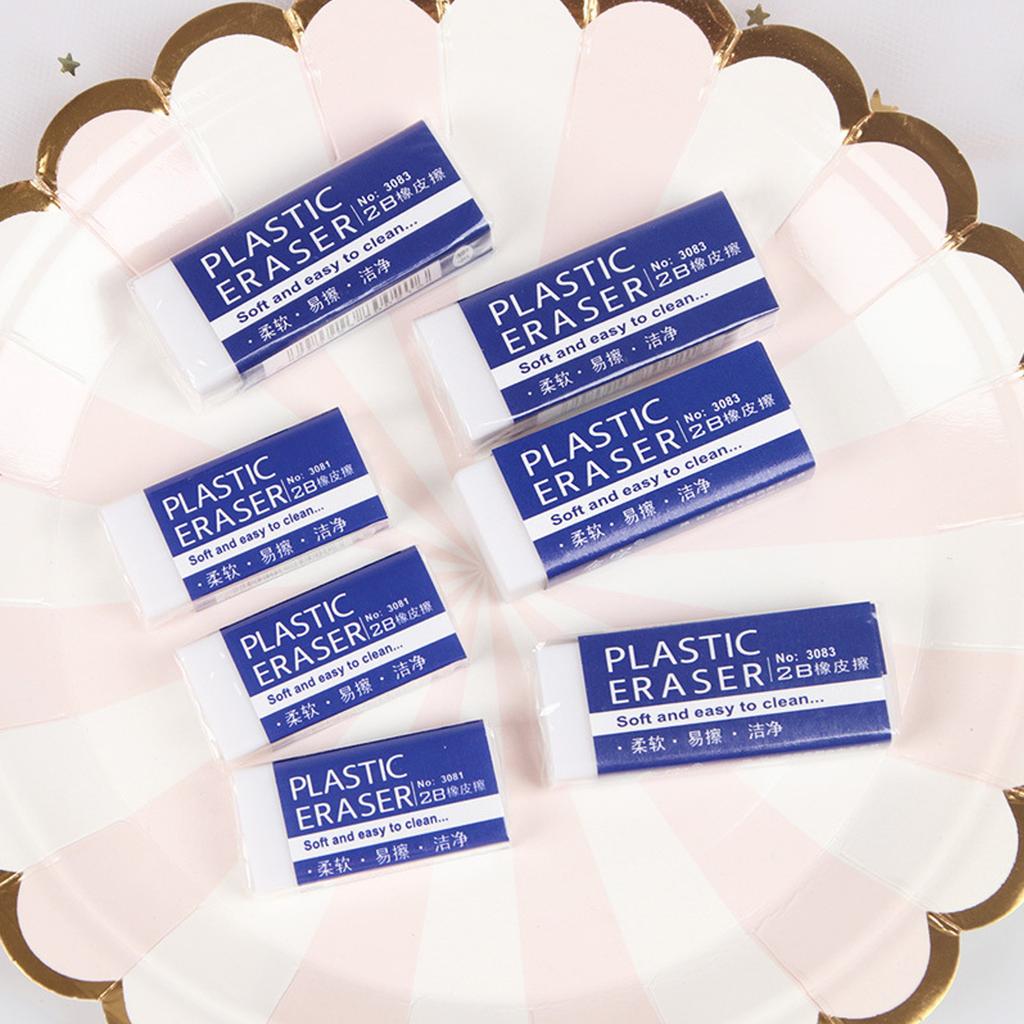 10 Pcs White Erasers Simple Painting Eraser 2B Pencil Erasers Back To School Supplies For Kids Children Use