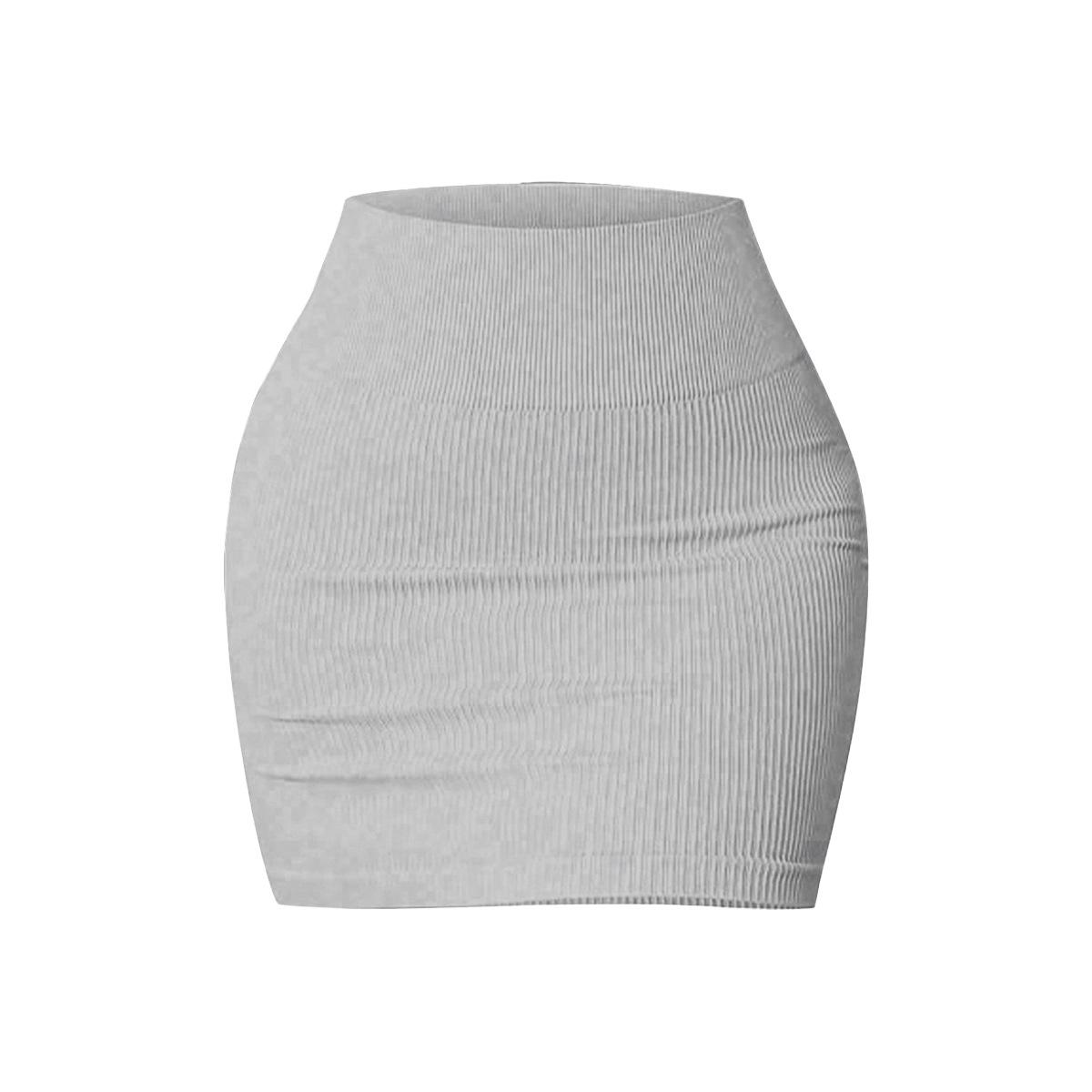 

Seamless Cross-Waist Hip-Hugging Yoga Skirt: Slimming, Tummy Control, Anti-Exposure, Versatile, Short Women s Skirt for Spring. Large светло-серый