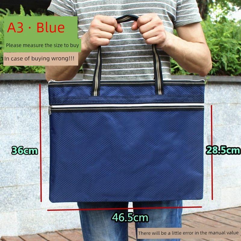 

A2 Folder Folder 4 Open Sketch Board Portable Pouch A3 File Bag 8K Design Draft Drawing Paper Protective Bag A3-Blue