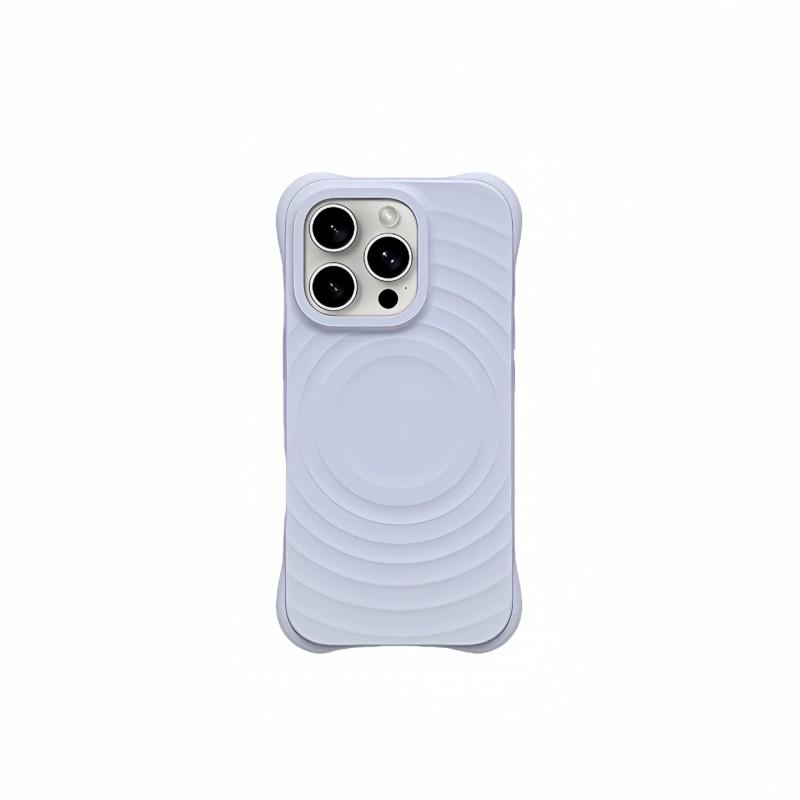 Magnetic Wave Texture Liquid Silicone Case IPhone 16 Pro Max 15 Series Slim Shockproof Pure Color Cover