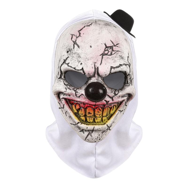

Eerie Clown Costume Mask With Realistic Designs Breathable Materials Headgear For Horror Theme Event 1