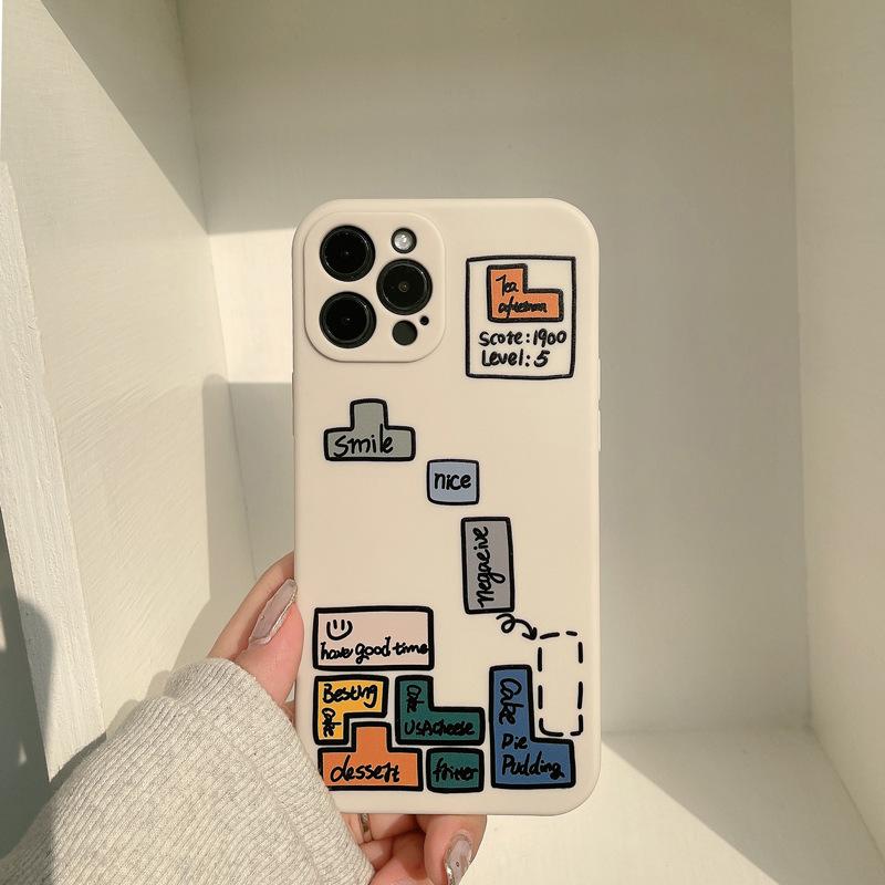 

Tetris IPhone 16 Apple Phone Case 15promax Suitable for 12 13 Full Inclusive Soft X 814 Huawei Nova10PRO