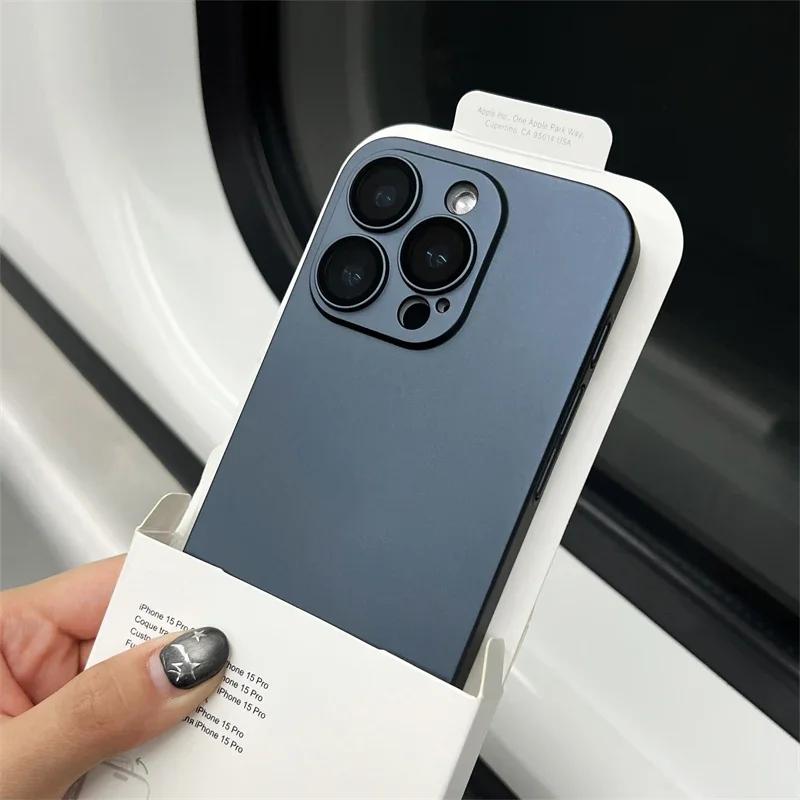 Original Color Ultra Thin Matte TPU Case for iPhone 17 Pro Max 16 15 14 Plus 13 12 11 Glass Camera Protection Shockproof  Case