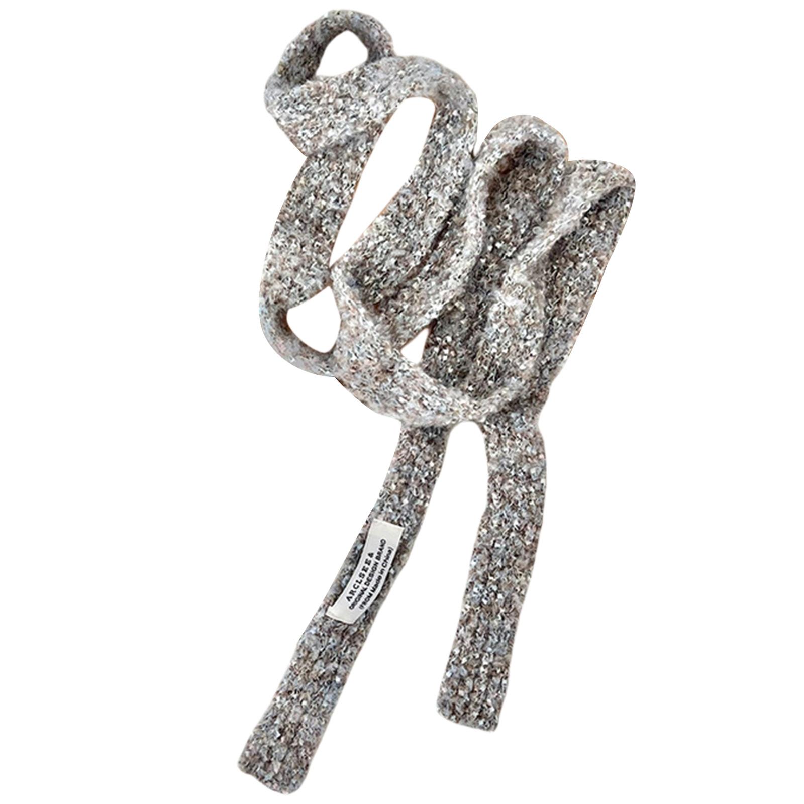 

Вязаный шарф для женщин, длинный узкий пояс, галстук, шейный платок, реквизит для фотосессий для девочек, длинный шейный платок, узкий шарф, галстук хаки