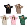 Sweats à capuche avec coussin pour les yeux intégré pour femmes hommes unisexe Sweat-shirt surdimensionné Pulls pour voyage avion avec poche pour dormir